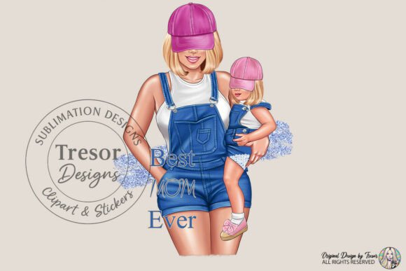 Best Mom Ever Blonde Mom Daughter PNG Guide