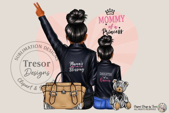 Celebrating Black Motherhood with the Mama s Blessing Mommy of a Princess PNG