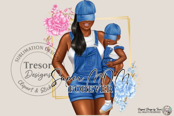 Celebrating Strength: A Guide to the Super Mom Forever Black Long Hair Mom Design