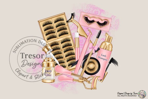 Elevating Beauty Brands with Premium Lash Extension Tools Clipart PNG