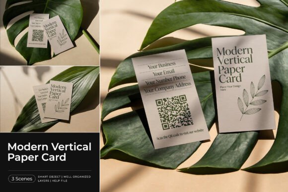 Elevating Brand Identity with the Modern Vertical Paper Card Mockup