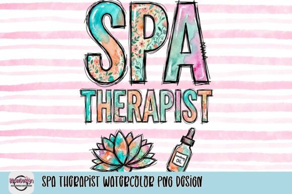 Elevating Wellness Branding with Spa Therapist Watercolor PNG Design