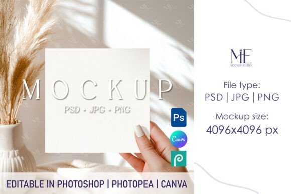 Elevating Your Design Presentations with a Mockup Square Card 5x5 Invitation