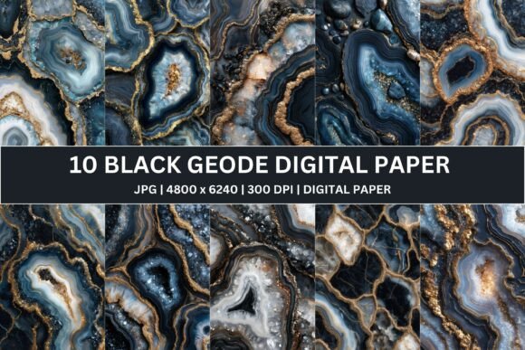 Evaluating 10 Black Gold Geode Digital Paper for Creative Projects