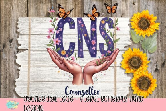 Integrating the Counsellor Logo - Floral Butterfly Hand Design into Your Professional Brand Workflow