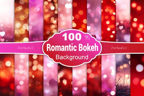 Romantic Bokeh Digital Paper for Creative Projects