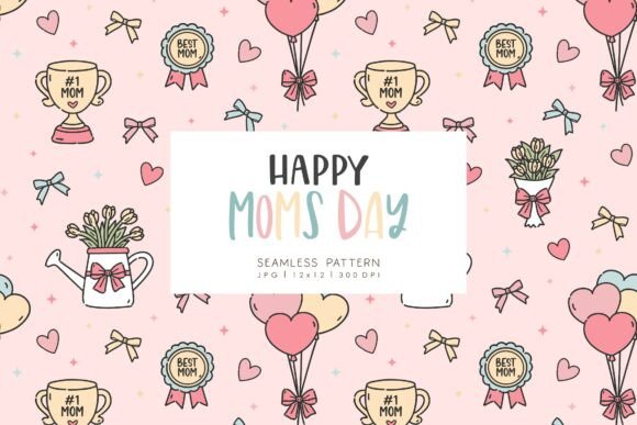 Unlocking Creativity with Seamless Pattern Happy Moms Day for Digital and Print Projects