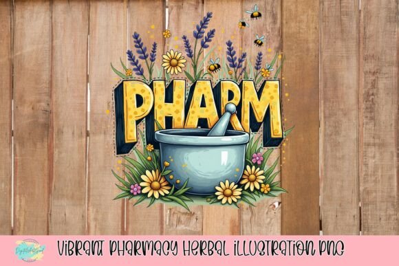 Vibrant Pharmacy Herbal Illustration PNG Guide